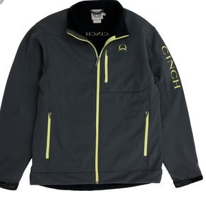 Lime and grey cinch jacket